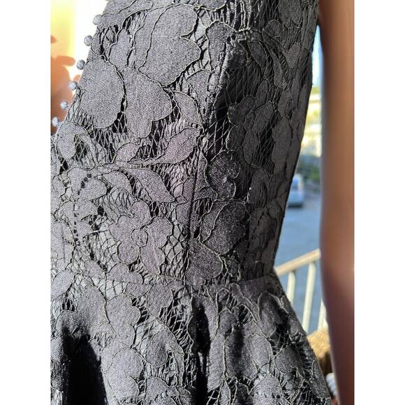 N/Nicholas Floral Lace Plunge Neck Fit&Flare Dress W Pockets Size 4 Retail $595 - Picture 6 of 12